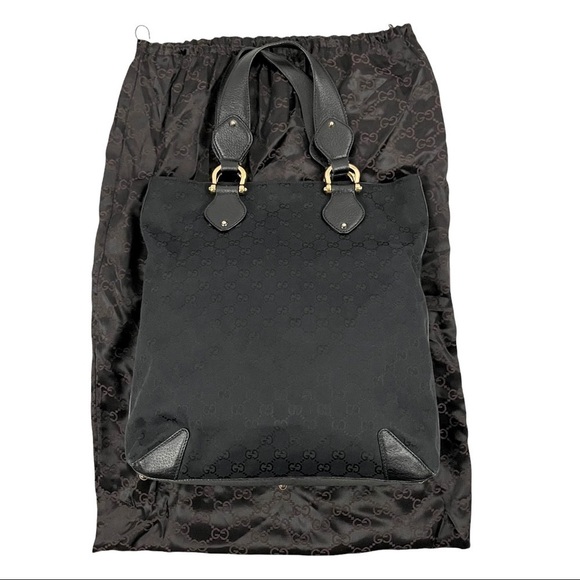 GUCCI oversized signature monogram canvas hobo tote bag - Picture 15 of 16